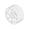 WHEEL, FRONT NYLON DCS