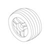 WHEEL, REAR RUBBER