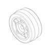 WHEEL, REAR RUBBER